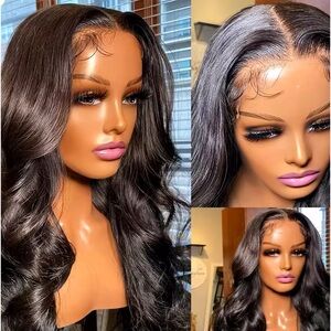 HD Transparent Lace Front Wig Human Hair Brazilian 220 Density 32 inches